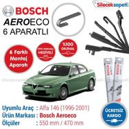Bosch Aeroeco Alfa Romeo 146 1996-2001 Muz Silecek Takımı