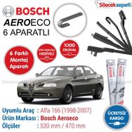 Bosch Aeroeco Alfa Romeo 166 1998-2007 Muz Silecek Takımı