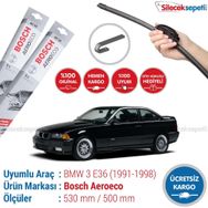 Bosch Aeroeco BMW 3 E36 1991-1998 Muz Silecek Takımı