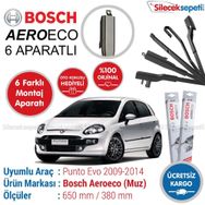 Bosch Aeroeco Fiat Punto Evo 2009-2014 Muz Silecek Takımı