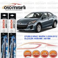 Bosch Aeroeco Mazda 3 HB 2009-2013 Muz Silecek Takımı