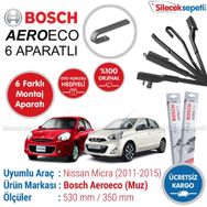 Bosch Aeroeco Nissan Micra 2011-2015 Muz Silecek Takımı