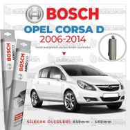 Bosch Aeroeco Opel Corsa D 2006-2014 Ön Muz Silecek Takımı
