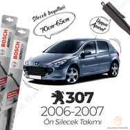 Bosch Aeroeco Peugeot 307 2006-2007 Siyah Muz Silecek Takımı