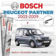 Bosch Aeroeco Peugeot Partner 2002-2009 Ön Muz Silecek Takımı