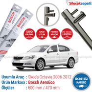 Bosch Aeroeco Skoda Octavia 2006-2012 Silecek Takımı