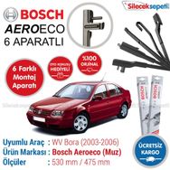 Bosch Aeroeco Volkswagen Bora 2003-2006 Muz Silecek Takımı