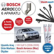 Bosch Aeroeco Volkswagen Golf 5 2006-2009 Muz Silecek Takımı