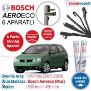 Bosch Aeroeco Volkswagen Polo 2003-2005 Muz Silecek Takımı