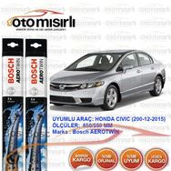 Bosch Aerotwin Honda Civic 2012-2015 Silecek Takımı