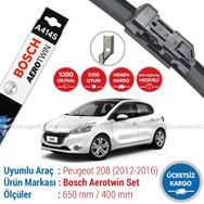 Bosch Aerotwin Peugeot 208 2012-2016 A414s Silecek Takımı