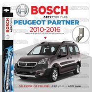 Bosch Aerotwin Peugeot Partner Tepee 2010-2016 Muz Silecek Takımı