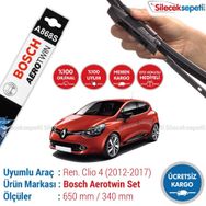 Bosch Aerotwin Renault Clio 4 2012-2017 A868S Silecek Takımı