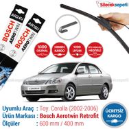 Bosch Aerotwin Toyota Corolla 2002-2006 Silecek Takımı