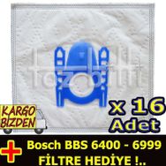 Bosch BBS 6400 6999 Toz 16 Adet Süpürge Torbası