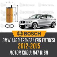 Bosch BMW 1.16D F20/F21 2012-2015 Yağ Filtresi
