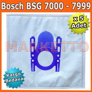 Bosch BSG 7000 7999 Formula Bez 5 Adet Uyumlu Süpürge Toz Torba