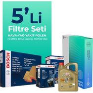 Bosch Citroen C-Elysee 1.5 Dizel Castrol Motor Yağlı 2018-2023 5'li Filtre Bakım Seti