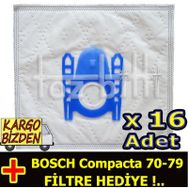 Bosch Compacta 70-79 Toz 16 Adet Süpürge Torbası