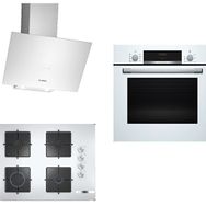 Bosch DWK64PJ20T - HBF534EW3T - POP7C2O12O Beyaz 3'lü Ankastre Set