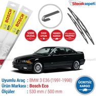 Bosch Eco BMW 3 E36 1991-1998 Silecek Takımı