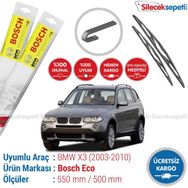 Bosch Eco BMW X3 2003-2010 E83 Silecek Takımı