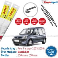 Bosch Eco Peugeot Partner 2002-2009 Silecek Takımı