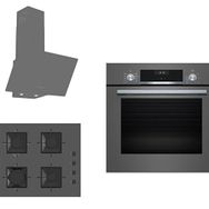 Bosch & Ferre HBF534EH3T - SS208 - D088 Gri 3'lü Ankastre Set