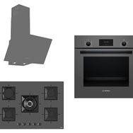 Bosch & Ferre Large Grigio HBF512BH1T - SS038 - D088 Gri 3'lü Ankastre Set