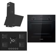 Bosch & Ferre Large Sanremo HBF512BB1T - SS035 - D086 Siyah 3'lü Ankastre Set