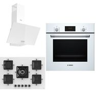 Bosch & Ferre Large Whiteline HBF512BW1T - SS036 - D087 Beyaz 3'lü Ankastre Set