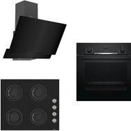 Bosch & Ferre Lux Rosa 205 HBF534EB0T - D063 - CS205 3'lü Siyah Ankastre Set