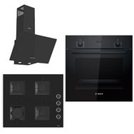 Bosch & Ferre Sanremo SS205 - D086 - HBF512BB1T Siyah 3'lü Ankastre Set