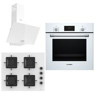 Bosch & Ferre Whiteline HBF512BW1T - SS206 - D087 Beyaz 3'lü Ankastre Set
