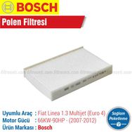 Bosch Fiat Linea 1.3 Multijet 2007 2012 66KW Filtre Bakım Seti