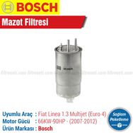 Bosch Fiat Linea 1.3 Multijet Euro 4 Mazot Filtresi
