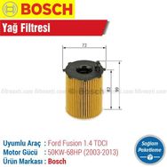 Bosch Ford Fusion 1.4 TDCI 2003 2013 Filtre Bakım Seti
