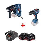 Bosch GBH 180-LI - GSR 18-50 - 18 V 5.0 AH Çift Akü Makine Seti
