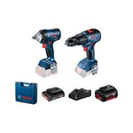 Bosch GDS 18V-400 + GSB 18V-50 Akülü Darbeli Somun Sıkma ve Darbeli Delme Vidalama Seti