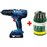 Bosch Gsb 180-LI18W 2AH Darbeli Matkap + 10 Parça Vidalama Ucu Seti