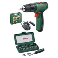 Bosch Gsb 185 LI Tek Akülü Kömürsüz Darbeli Matkap Vidalama Şarjlı Matkap ve 46 Parça Tornavida Seti