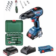 Bosch GSB 18V-50 Çift Akülü 5 Ah Darbeli Vidalama Makinesi