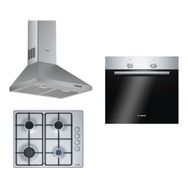 Bosch HBF010BR1T+PBP6C5B80L+DWP64CC50T Inox 3'lü Ankastre Set