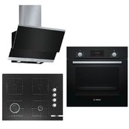 Bosch HBF113BA0T - POP7C6O12O - DWK065G60T 3'lü Siyah Ankastre Set