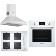 Bosch HBF113BV0T - POP7C2O12O - DWP64CC20T 3'lü Beyaz Ankastre Set