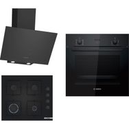 Bosch HBF512BB1T - POP6C6P30O - DWK64PJ60T Siyah 3'lü Ankastre Set