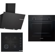 Bosch HBF512BB1T - POP6C6P30O - DWK66PJ60T Siyah 3'lü Ankastre Set