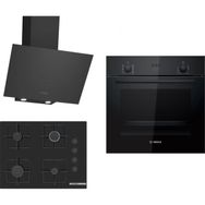 Bosch HBF512BB1T - POP7C6P30O - DWK64PJ60T Siyah 3'lü Ankastre Set