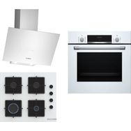 Bosch HBF512BW1T - POP6C2P30O - DWK64PJ20T Beyaz 3'lü Ankastre Set