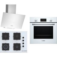 Bosch HBF512BW1T - POP7C2P30O - DWK64PJ20T Beyaz 3'lü Ankastre Set
